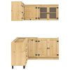 vidaXL Kabinett med skuff med hylle SKI 10 pcs HonningBrun Massiv furu