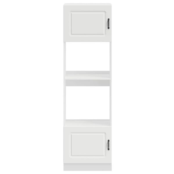 vidaXL Ovnskap 2 stk Kalmar hvit konstruert tre