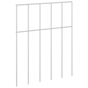 vidaXL Hagegjerdepanel 12 stk. 25 x 30 cm Galvanisert st&aring;l S&oslash;lv