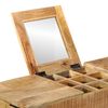 vidaXL Sminkebord 105x35x75 cm grovt heltre mangotre og jern