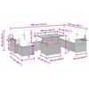 vidaXL Hagesofaer med puter 8 deler svart polyrotting akasie