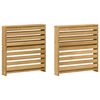 vidaXL Armlene Modul 2 pcs Hvit 58,5 x 10 x 61 cm Solid akasietre