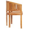 vidaXL Benk bananformet 120 cm heltre teak