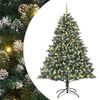 vidaXL Kunstig juletre med 300 LED gr&oslash;nn 210 cm PVC og plast og st&aring;l