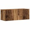 vidaXL Vegghengte TV-benker 3 stk gammelt tre konstruert tre