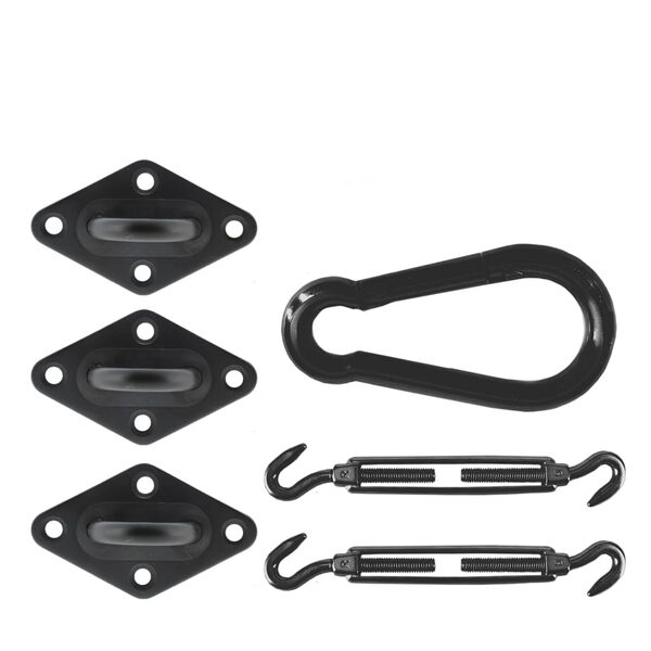 Livin'outdoor Fester til trekantet solseil svart