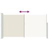 vidaXL Uttrekkbar sidemarkise 170x300 cm kremhvit