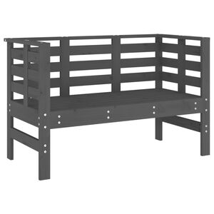 vidaXL Hagebenk gr&aring; 111,5x53x71 cm heltre furu