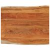 vidaXL Bordplate 100x80x3,8 cm rektangul&aelig;r heltre akasie naturlig kant