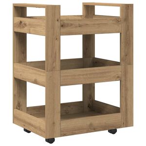 vidaXL Kj&oslash;kkenvogn Artisan Eik 60 x 45 x 80 cm Konstruert tre