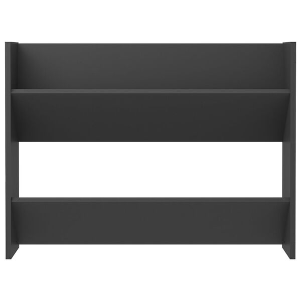 vidaXL Veggskoskap grå 80x18x60 cm sponplate