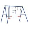 vidaXL Ute Huske Sett Flerfarget 263 x 185 x 185 cm St&aring;l og PE
