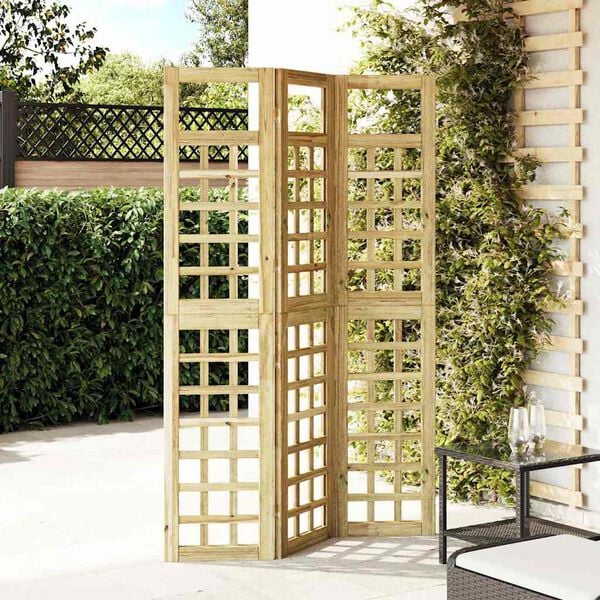 vidaXL Personvernsvegg Honning brun 121 x 180 cm Massiv furu