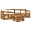 vidaXL Utend&oslash;rs sofa-sett 5 stk. Naturlig Solid akasietre