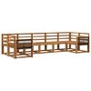 vidaXL Utend&oslash;rs sofa-sett 7 pcs Naturlig Solid akasietre