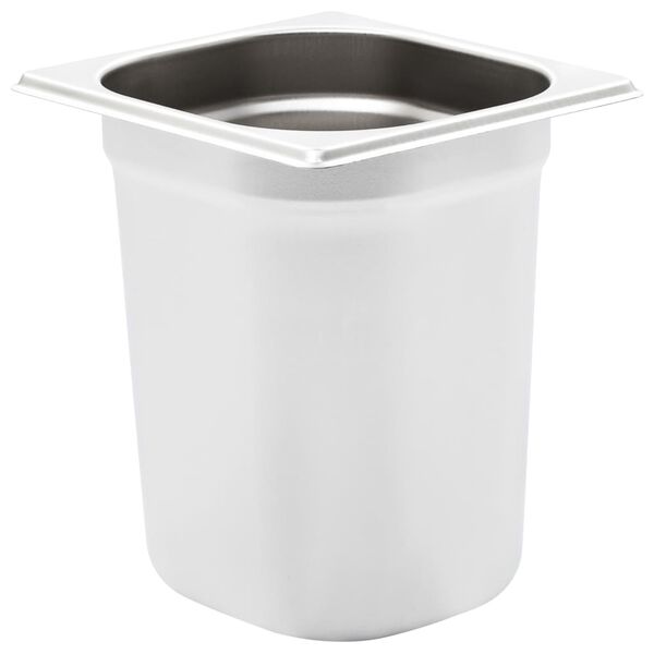 vidaXL Gastronormbeholdere 8 stk GN 1/6 200 mm rustfritt stål