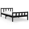 vidaXL Sengeramme svart heltre 90x200 cm
