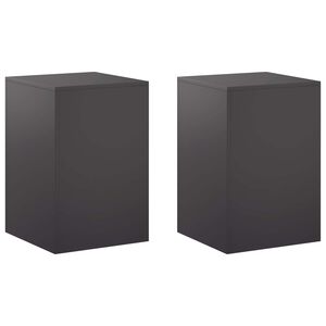 vidaXL Planteholder 2 pcs Svart 40 x 40 x 60 cm St&aring;l