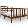 vidaXL Sengeramme honningbrun heltre furu 140x190 cm