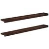 vidaXL Vinduplanker 2 stk. M&oslash;rk brun 110 x 15 x 2 cm Massiv b&oslash;ketre