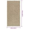 vidaXL Teppe ZIZUR beige 60x110 cm jute-utseende innend&oslash;rs og utend&oslash;rs