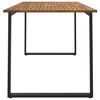 vidaXL Hagebord med U-ben 140x80x75 cm heltre akasie