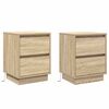 vidaXL Nattbordskap 2 stk. Sonoma eik 39 x 34,5 x 50 cm Konstruert tre