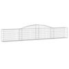 vidaXL Gabionkurver buede 8 stk 400x30x60/80 cm galvanisert jern