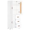 vidaXL Highboard hvit 69,5x34x180 cm konstruert tre