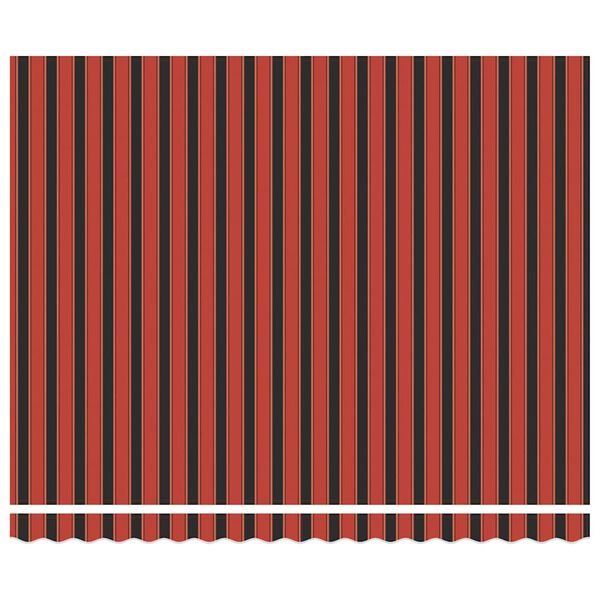 vidaXL Innvendbar Markise Oransje og Svart 400 &times; 300 cm