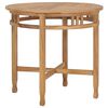 vidaXL Spisebord &Oslash; 80 cm heltre teak