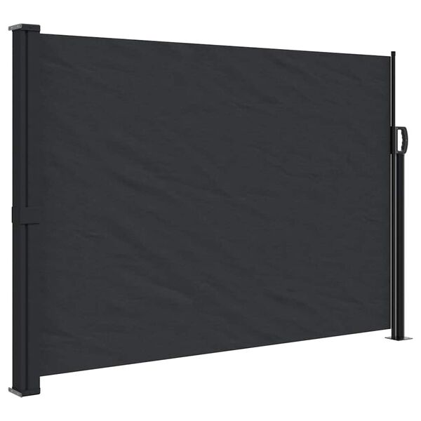 vidaXL Uttrekkbar sidemarkise svart 140x300 cm