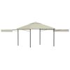 vidaXL Paviljong med doble utvidede tak 3x3x2,75 m kremhvit 180 g/m&sup2;