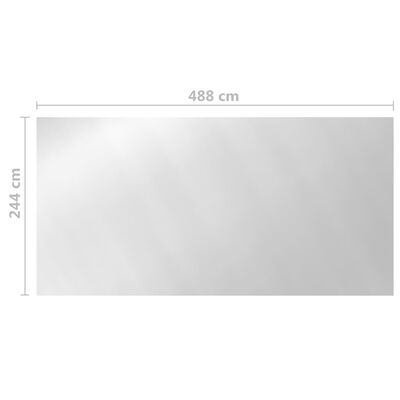 vidaXL Bassengtrekk sølv 488x244 cm PE