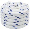 vidaXL Universaltau i polypropylen 40 mm 25 m Hvit og bl&aring; PP