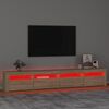vidaXL TV-benk med LED-lys sonoma eik 240x35x40 cm