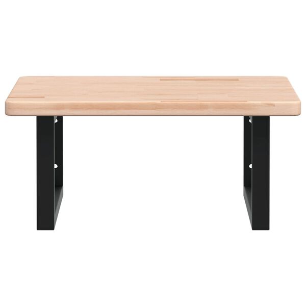 vidaXL Servanthylle veggmontert stål og heltre eik