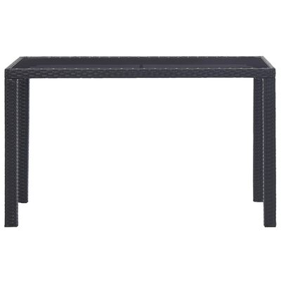 vidaXL Hagebord svart 123x60x74 cm polyrotting