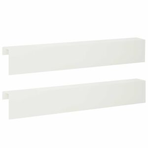 vidaXL Kantprofil til hage 2 stk. 100 x 10 x 15 cm St&aring;l Hvit