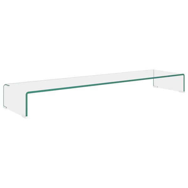vidaXL TV-benk glass klar 120x30x13 cm
