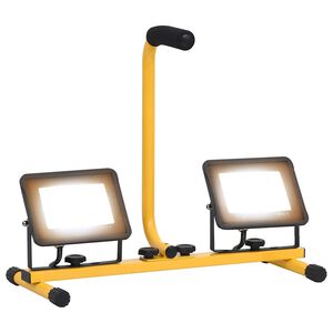 vidaXL LED-flomlys med h&aring;ndtak 2x30 W varmhvit