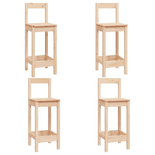 vidaXL Barsett 5 deler heltre furu