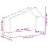 vidaXL Tak for barneseng voksbrun 213x95,5x144,5 cm heltre furu