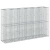 vidaXL Gabion hevet seng 3 stk. 250 x 50 x 150 cm Galvanisert st&aring;l