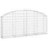 vidaXL Gabionkurv buet 200x30x80/100 cm galvanisert jern
