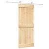 vidaXL Skyved&oslash;r Naturlig og Hvit 80 x 210 cm Massiv Furu Tre