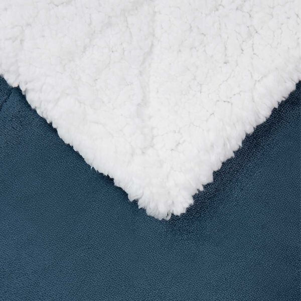 vidaXL Kastteppe Marinebl&aring; 130 x 150 cm Fleece