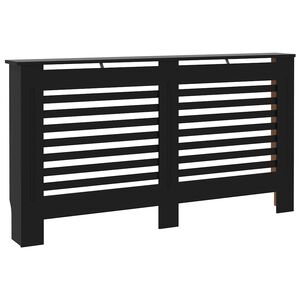 vidaXL Radiatordeksel svart 152x19x81,5 cm MDF