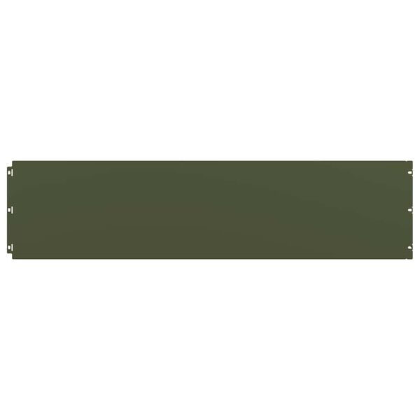 vidaXL Plenkanter 10 stk olivengr&oslash;nn 25x103 cm kaldvalset st&aring;l