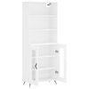 vidaXL Highboard hvit 69,5x34x180 cm konstruert tre